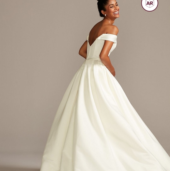 David Bridal satin ball gown Size 16 - Picture 2 of 4